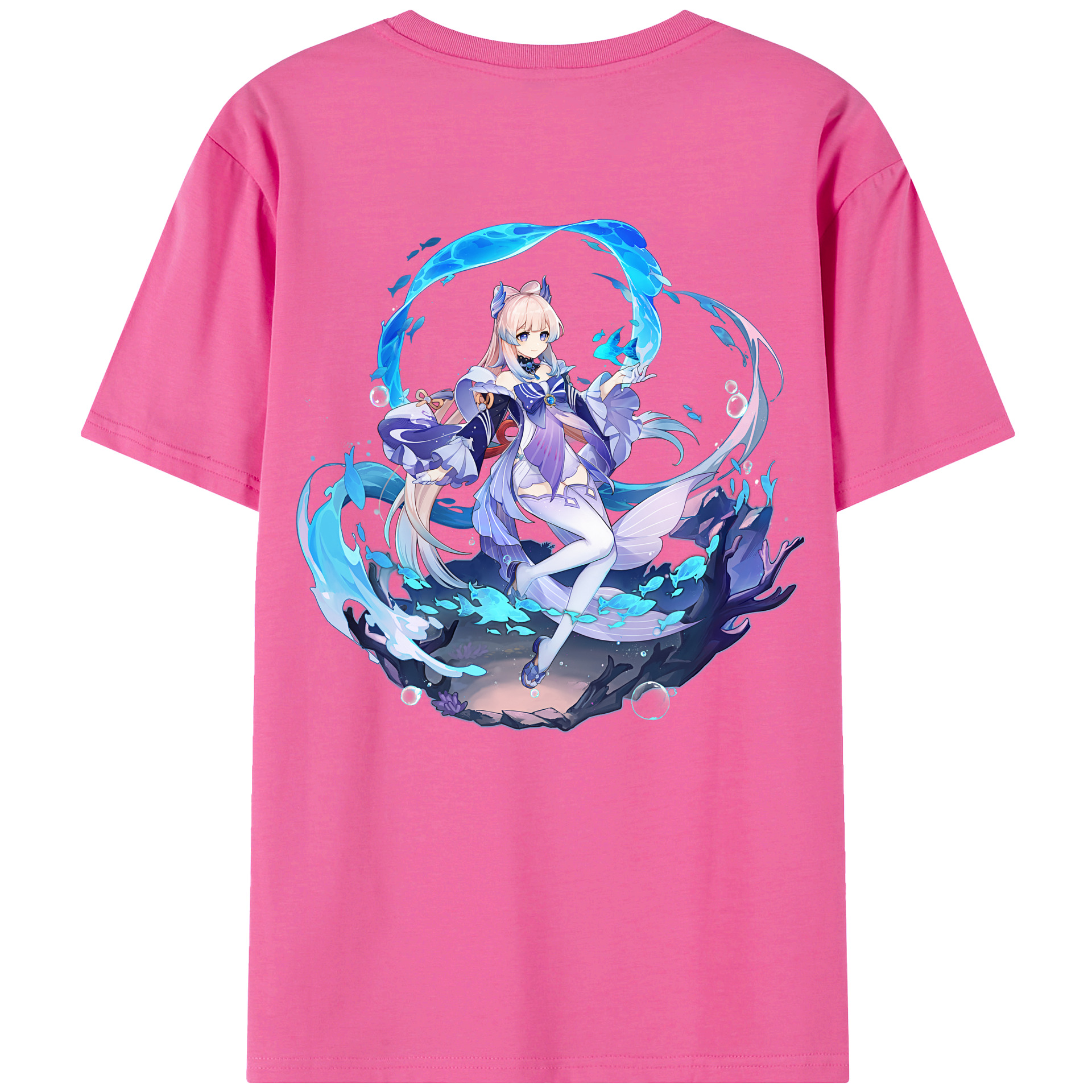 げんし神 珊瑚宮心海 サンゴノミヤ・ココミ genshin Sangonomiya Kokomi レディース半袖Tシャツ(バックプリント)